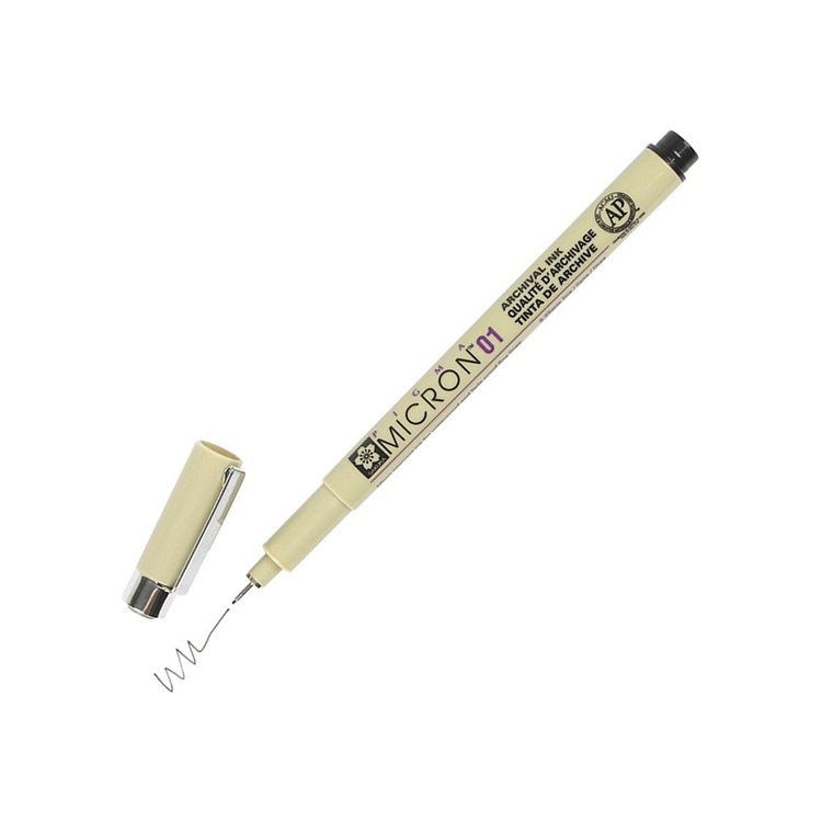 SAKURA PIGMA MICRON ТЪНКОПИСЕЦ 01 BLACK - XSDK01#49 - Изображение 1