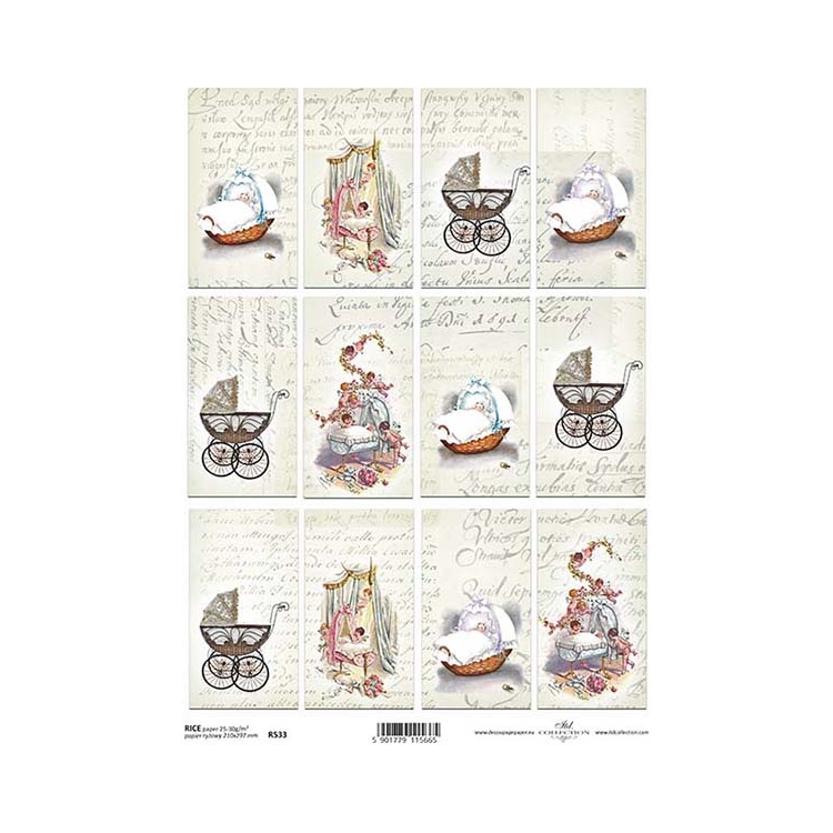 533 ITD COLLECTION ДЕКУПАЖНА ОРИЗОВА ХАРТИЯ А4 - R0533 - Изображение 1