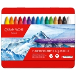 CARAN D'ACHE АКВАРЕЛНИ ПАСТЕЛИ  NEOCOLOR II КОМПЛЕКТ 15 ЦВ