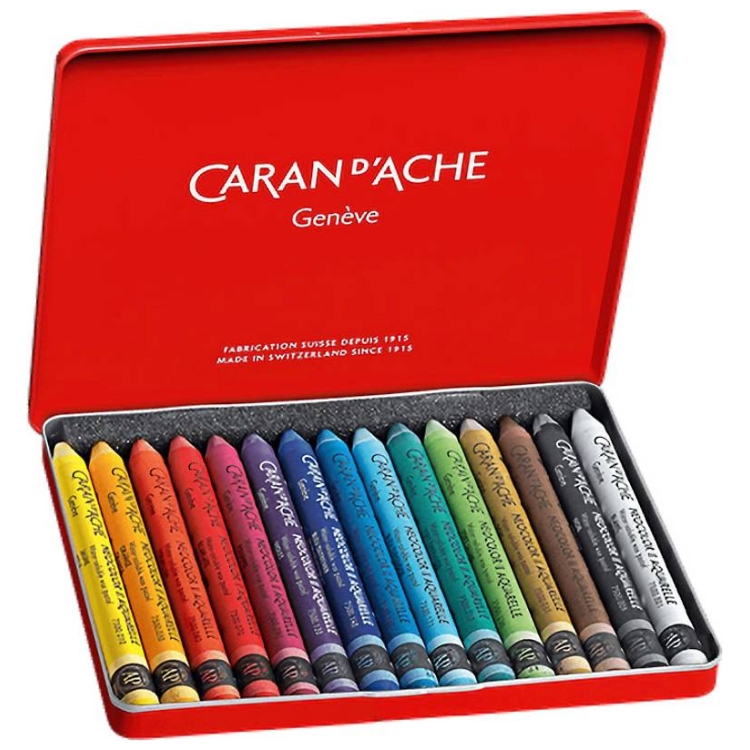 CARAN D'ACHE АКВАРЕЛНИ ПАСТЕЛИ  NEOCOLOR II КОМПЛЕКТ 15 ЦВ - Изображение 2