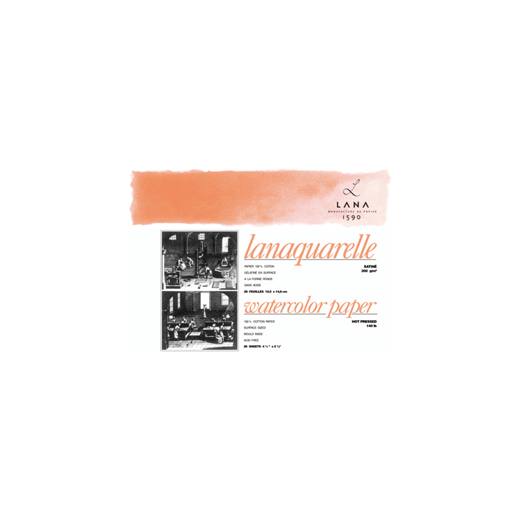 LANA СКИЦНИК LANAQUARELLE GRAIN SATINE 300 ГР 230/310 - Изображение 1