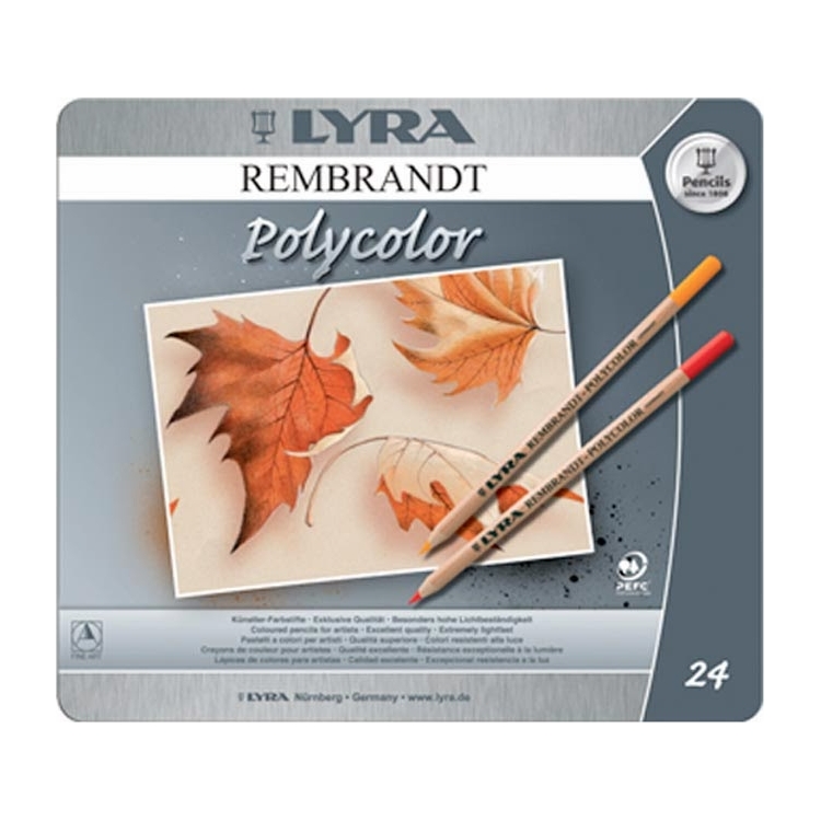200124-91827 LYRA REMBRANDT POLYCOLOR ЦВЕТНИ МОЛИВИ КОМПЛЕКТ 24 ЦВ. - Изображение 1