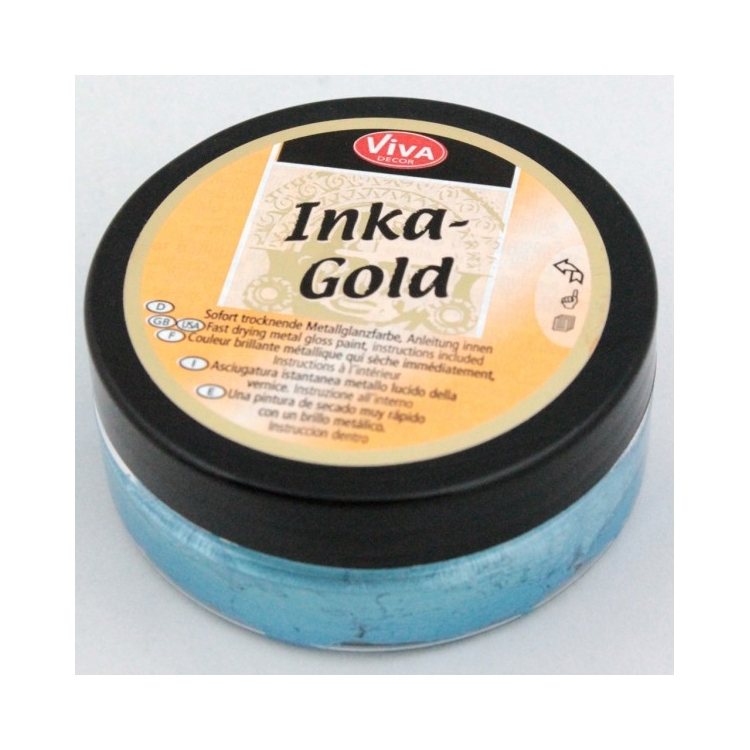 204927-106377 VIVA DECOR INKA GOLD 62.5 G - AQUAMARINE - Изображение 1