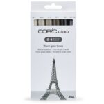 COPIC CIAO КОМПЛЕКТ - 5+1 СИВИ ТОНОВЕ WARM GREY