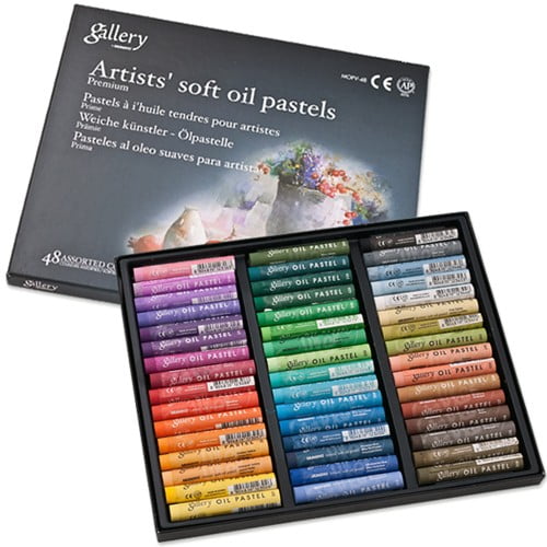 MUNGYO Oil Pastels in Assorted Colours - 11 x 70 mm (Pack of 48)