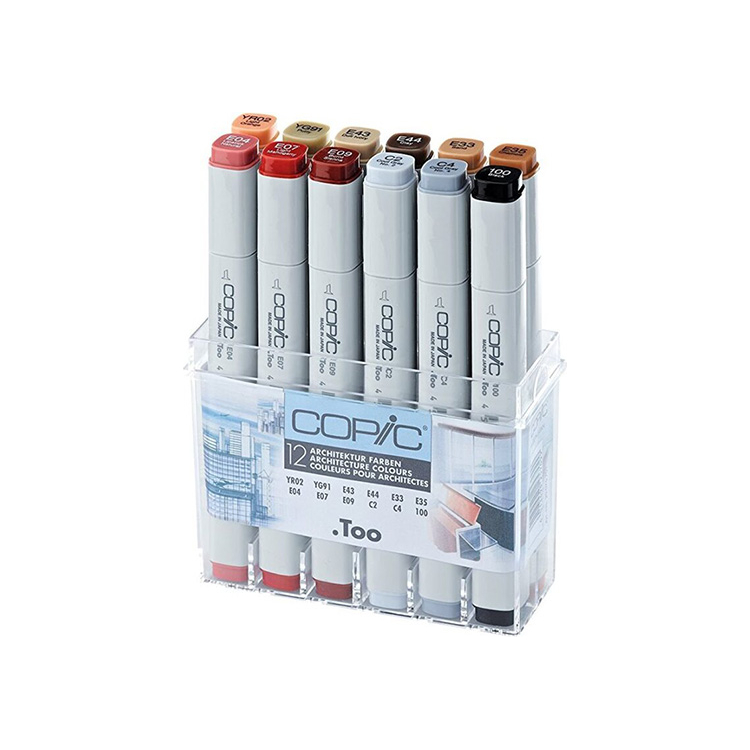 275701 COPIC MARKER КОМПЛЕКТ - ARCHITECTURE COLOURS 12 ЦВ. - Изображение 1