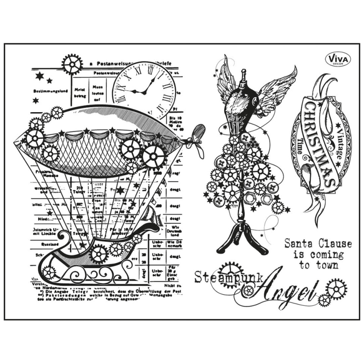 403114-106314 VIVA DECOR СИЛИКОНОВИ ПЕЧАТИ - STEAMPUNK ANGEL - Изображение 1