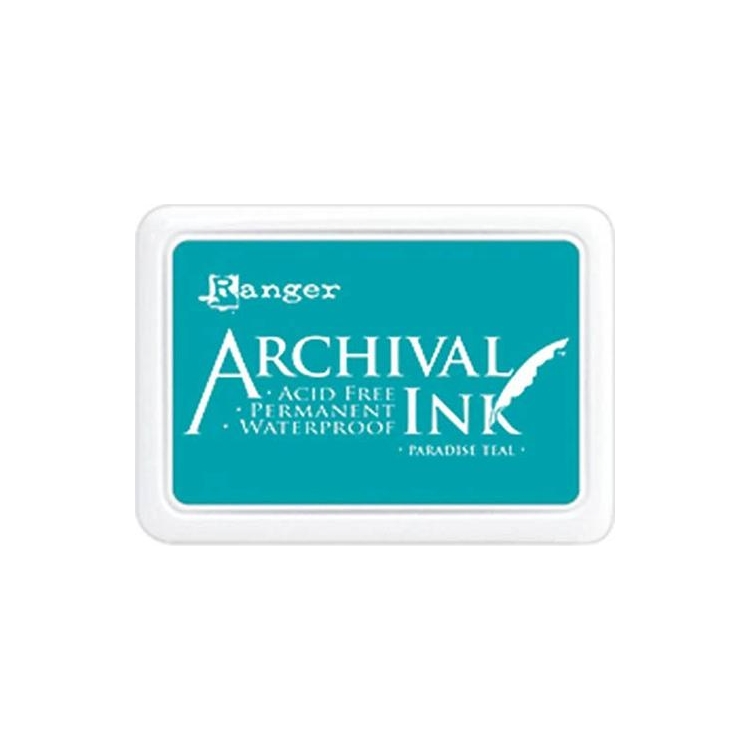 525001-121827 RANGER ARCHIVAL ПЕРМАНЕНТНО МАСТИЛО - PARADISE TEAL - Изображение 1