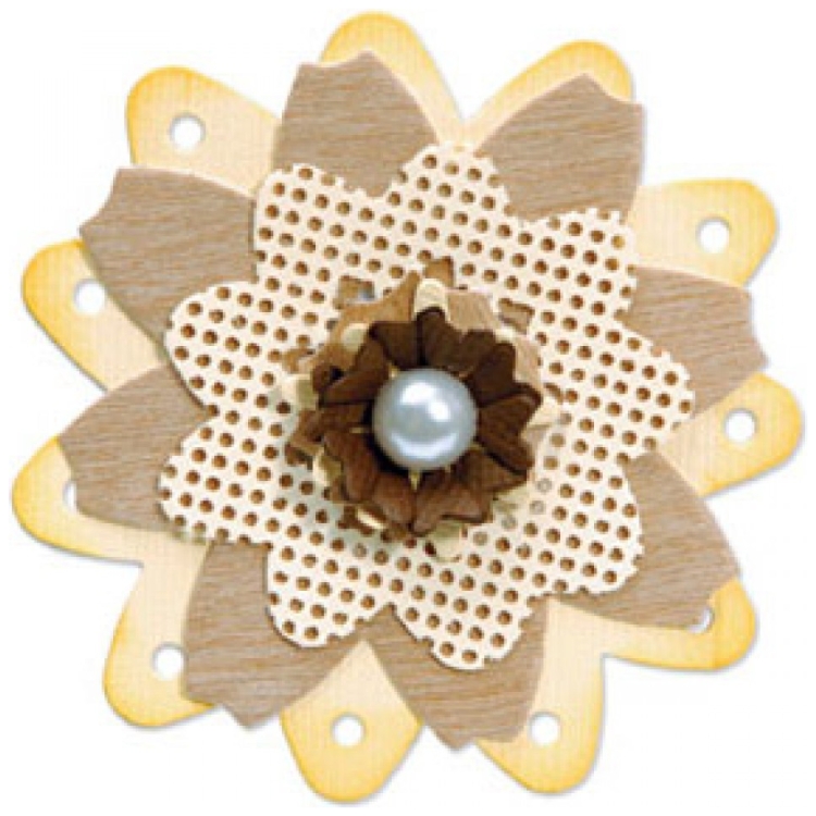 657110-109840 SIZZIX BIGZ ЩАНЦИ ЗА ИЗРЯЗВАНЕ - FLOWERS, COTTAGE TRIO - Изображение 1