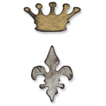 SIZZIX MAGNETIC ЩАНЦИ ЗА ИЗРЯЗВАНЕ - MINI CROWN & FLEUR SET