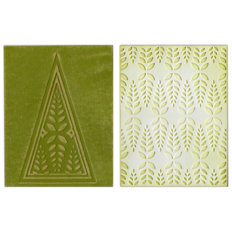 658627-89012 SIZZIX ПАПКИ ЗА РЕЛЕФ - WINTER LEAVES SET - Изображение 1