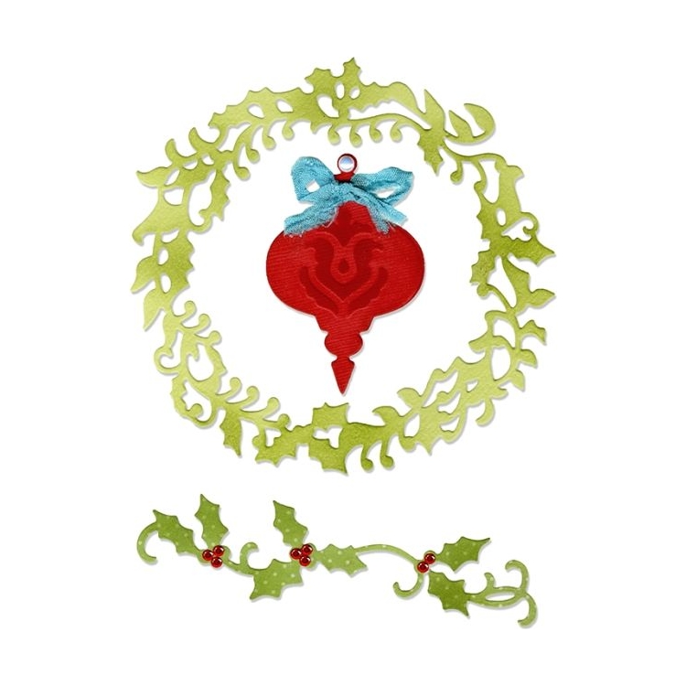 659001-89003 SIZZIX THINLITS ЩАНЦИ ЗА ИЗРЯЗВАНЕ - CHRISTMAS WREATH & VINE - Изображение 1