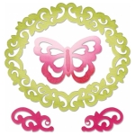 SIZZIX THINLITS ЩАНЦИ ЗА ИЗРЯЗВАНЕ - BUTTERFLY, FLOURISHES