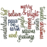 SIZZIX THINLITS ЩАНЦИ ЗА ИЗРЯЗВАНЕ - HOLIDAY WORDS: SCRIPT