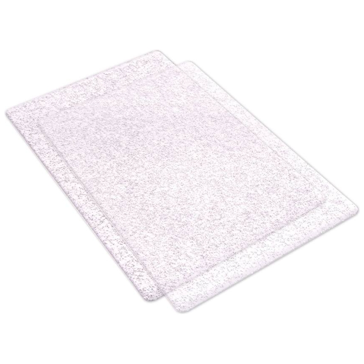 662141-128870 SIZZIX ПОДЛОЖКА ЗА РЯЗАНЕ A5 ЧИФТ - SILVER GLITTER - Изображение 1