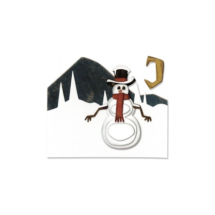 662422-139176 SIZZIX THINLITS ЩАНЦИ ЗА ИЗРЯЗВАНЕ - SNOWMAN SCENE - Изображение 1