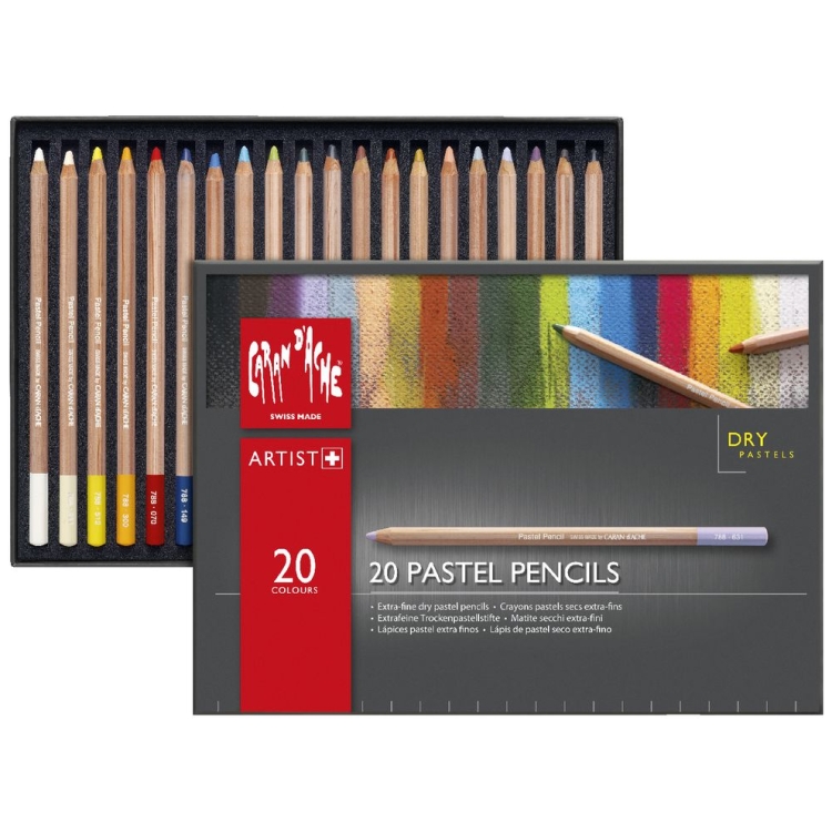 788320-128913 CARAN D'ACHE ПАСТЕЛНИ МОЛИВИ КОМПЛЕКТ 20 ЦВ - Изображение 1