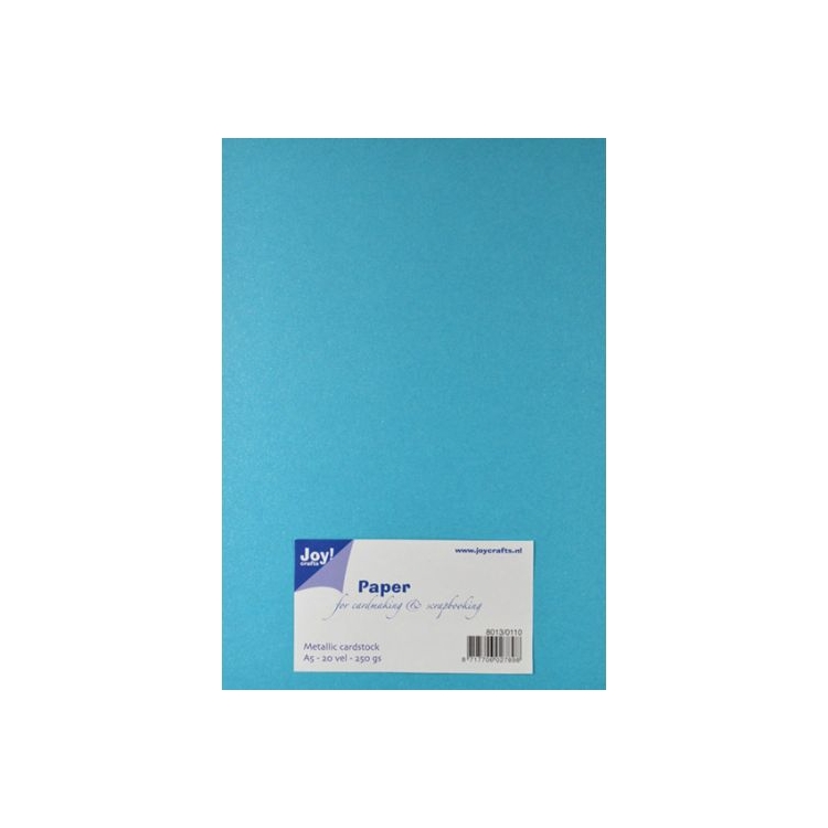 813110-107904 JOY CRAFTS ДИЗАЙНЕРСКИ МЕТАЛИК КАРТОН А5, 250 ГР - 8013/0110 - Изображение 1