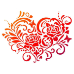 VIVA DECOR УНИВЕРСАЛЕН ШАБЛОН A4 - ROSE HEART