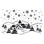VIVA DECOR УНИВЕРСАЛЕН ШАБЛОН A3 - WINTER VILLAGE