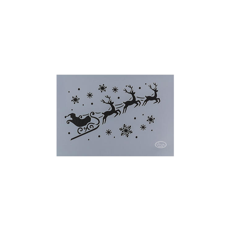 902687-108504 VIVA DECOR УНИВЕРСАЛЕН ШАБЛОН A4 - REINDEER SLEIGH - Изображение 1