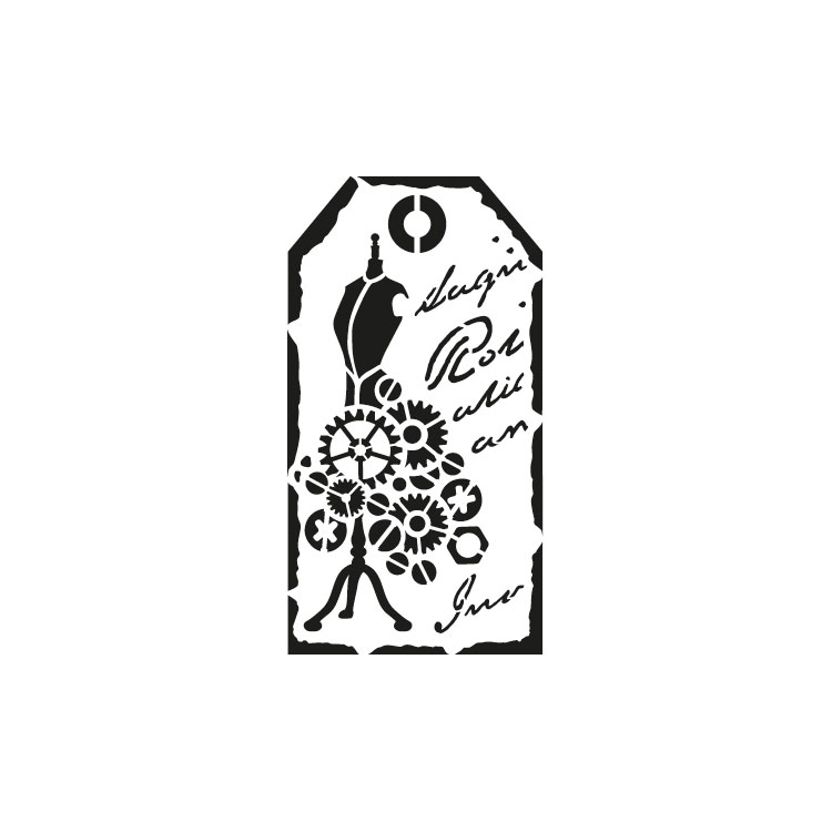 902700-106343 VIVA DECOR УНИВЕРСАЛЕН ШАБЛОН A5 - TAG DRESSMAKER'S DUMMY - Изображение 1