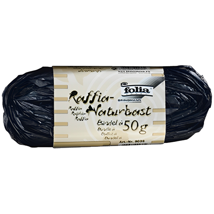 909001-85472 (1) FOLIA РАФИЯ ЧЕРНА 50 ГР. - Изображение 1
