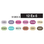 COPIC SKETCH КОМПЛЕКТ - 12 ЦВ SET EX-5 - Изображение 2