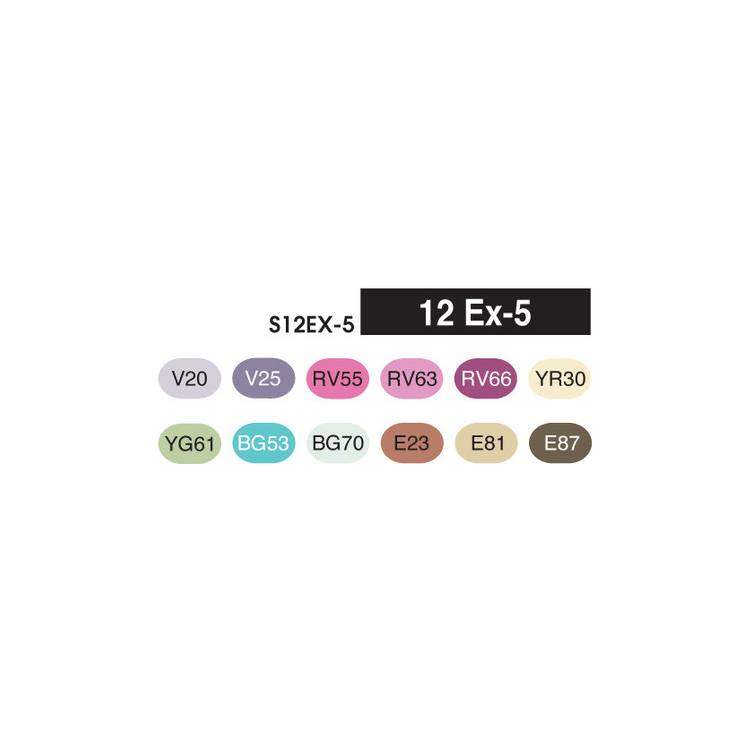 COPIC SKETCH КОМПЛЕКТ - 12 ЦВ SET EX-5 - Изображение 2