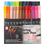 SAKURA KOI COLORING BRUSH PEN 24 COLOR SET - XBR-24