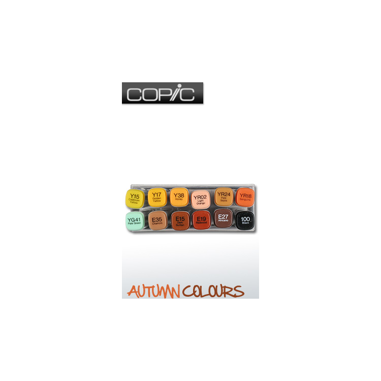 COPIC MARKER КОМПЛЕКТ - AUTUMN COLOURS 12 ЦВ. - Изображение 2