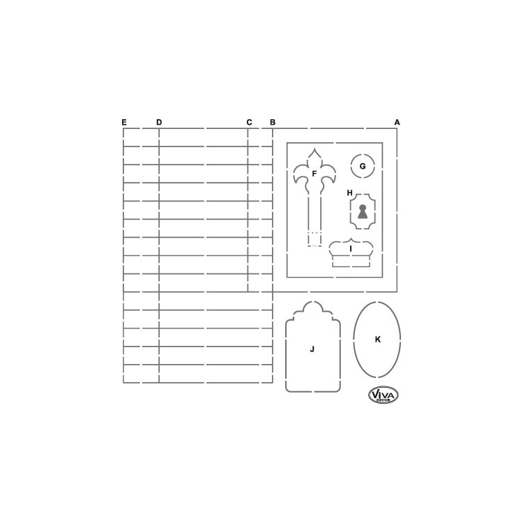 VIVA DECOR ПОДАРЪЧЕН ШАБЛОН 30,5 Х 30,5 СМ - 4008 018 00 - Изображение 2