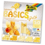 FOLIA ХАРТИЯ ЗА ОРИГАМИ ЖЪЛТА 20/20 СМ  80 ГР 50 ЛИСТА