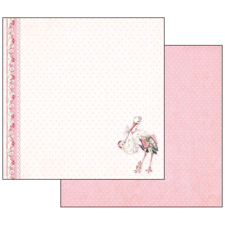 549002-158697 STAMPERIA BABY STORK ДИЗАЙНЕРСКИ КАРТОН 30,5/30,5СМ - SBB549 - Изображение 1