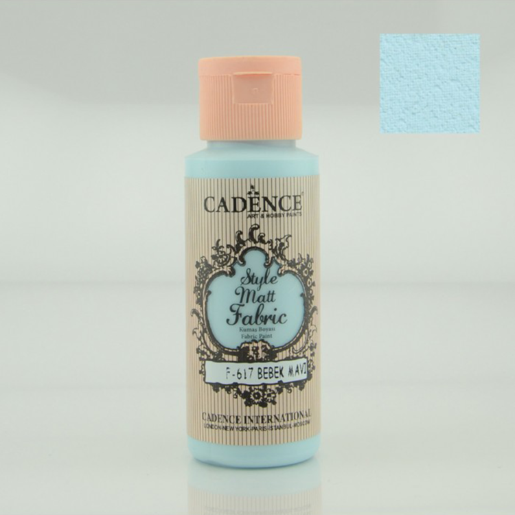 617000-154347 CADENCE ТЕКСТИЛНА БОЯ STYLE MATT 59 МЛ - BABY BLUE F-617 - Изображение 1