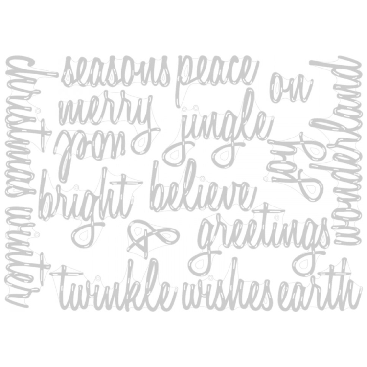 SIZZIX THINLITS ЩАНЦИ ЗА ИЗРЯЗВАНЕ - HOLIDAY WORDS: SCRIPT - Изображение 3