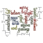 SIZZIX THINLITS ЩАНЦИ ЗА ИЗРЯЗВАНЕ - HOLIDAY WORDS: SCRIPT - Изображение 2
