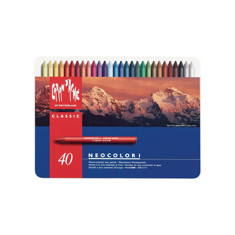 700340 CARAN D'ACHE ВОСЪЧНИ ПАСТЕЛИ NEOCOLOR I КОМПЛЕКТ 40 ЦВ. - Изображение 1