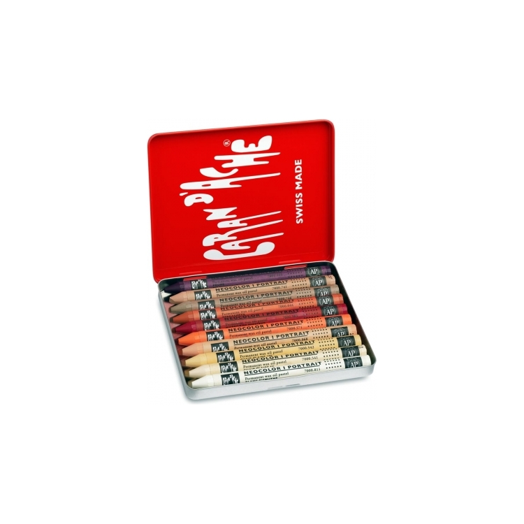 CARAN D'ACHE ВОСЪЧНИ ПАСТЕЛИ NEOCOLOR I PORTRAIT 10 ЦВ - Изображение 2