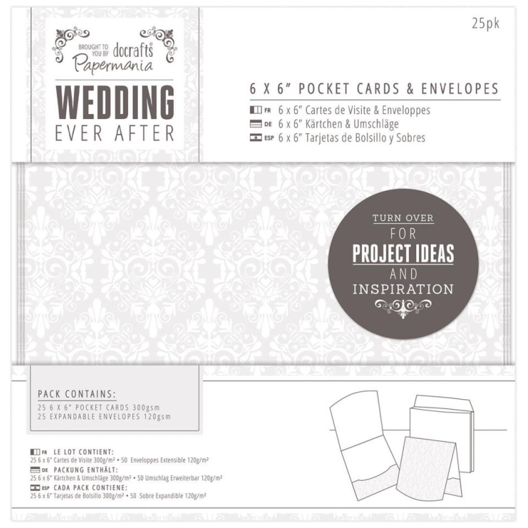 pma 158102 DOCRAFTS КАРТИЧКИ С ПЛИКОВЕ 15/15 25 БР WEDDING-PMA 158102 - Изображение 1