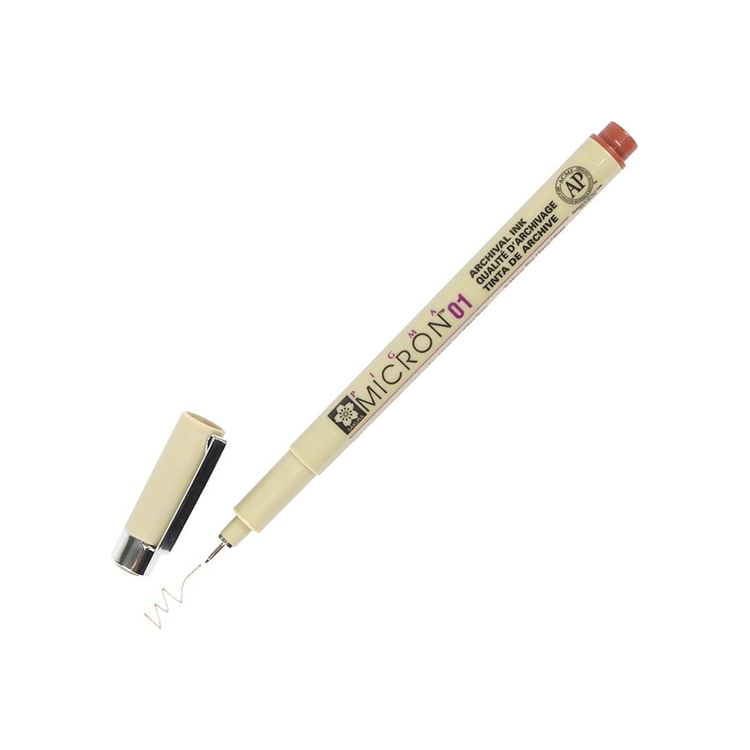01 brown_ SAKURA PIGMA MICRON ТЪНКОПИСЕЦ 01 BROWN - XSDK01#12 - Изображение 1