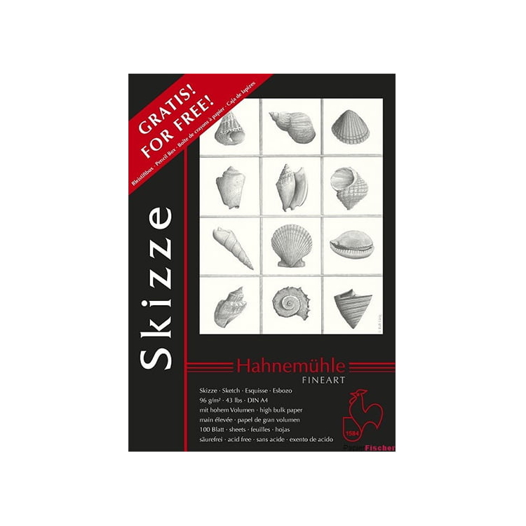 650047 HAHNEMUHLE СКИЦНИК SKIZZE 96 GSM, A4, 2БР X 100 ЛИСТА - Изображение 1