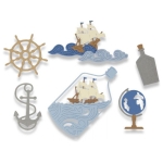 SIZZIX THINLITS ЩАНЦИ ЗА ИЗРЯЗВАНЕ - SHIP IN A BOTTLE