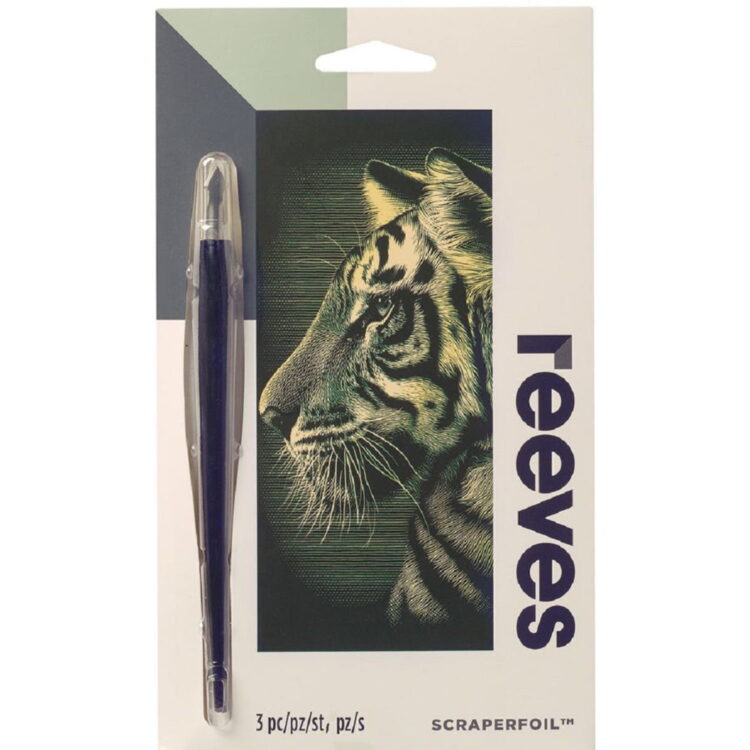 REEVES КОМПЛЕКТ ЗА РИСУВАНЕ С ИЗДРАСКВАНЕ - TIGER PPCFM62 - Изображение 1