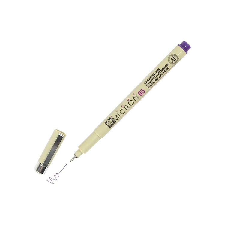 05 purple_ SAKURA PIGMA MICRON ТЪНКОПИСЕЦ 05 PURPLE - XSDK05#24 - Изображение 1