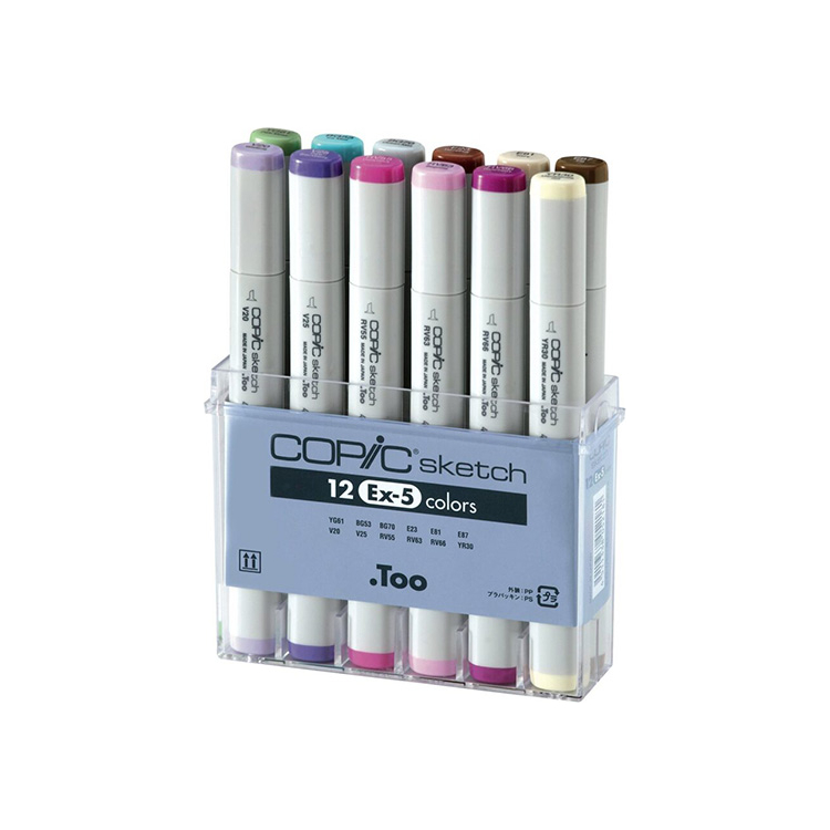 217500 COPIC SKETCH КОМПЛЕКТ - 12 ЦВ SET EX-5 - Изображение 1