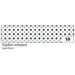 FOLIA WASHI TAPE - ЛЕПЕНКА ЗА ДЕКОРАЦИЯ - ТОЧКИ ЧЕРНО