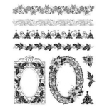 VIVA DECOR СИЛИКОНОВИ ПЕЧАТИ - КОЛЕДНИ БОРДЕРИ И РАМКИ