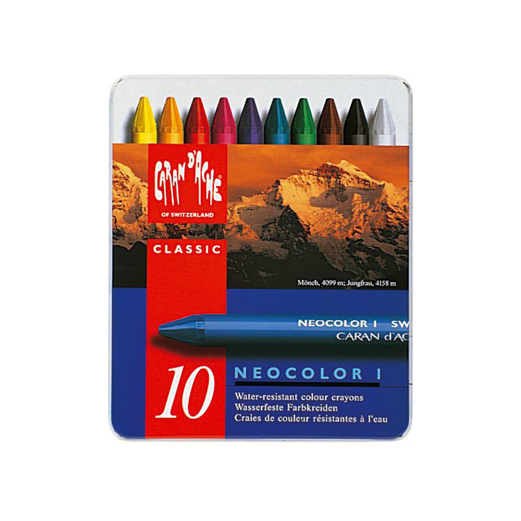 CARAN D'ACHE ВОСЪЧНИ ПАСТЕЛИ NEOCOLOR I КОМПЛЕКТ 10 ЦВ - Изображение 1