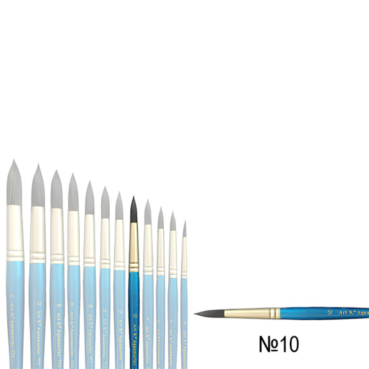 7710100.jpg AQUAMARINE ЧЕТКА ЗА АКВАРЕЛ КРЪГЛА №10 - Изображение 1
